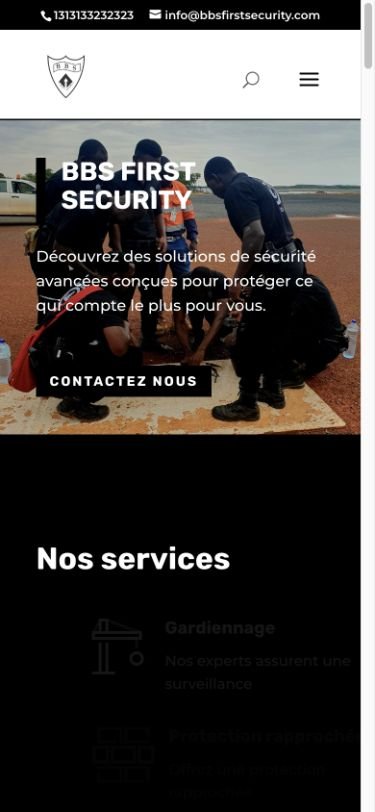 BBS First Security — mobile website screenshot